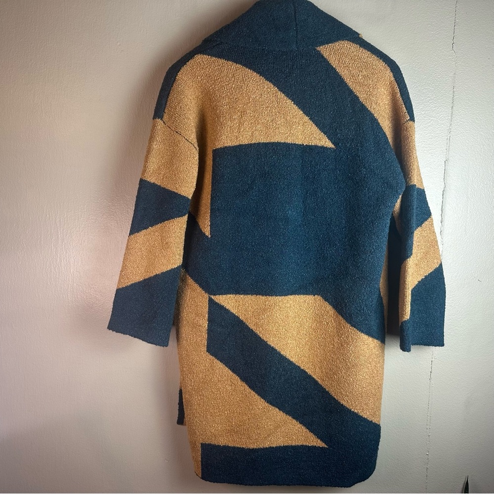 Misook Geometric Knit Oversized Open-Front Cardigan Sz L/XL - Picture 7 of 12
